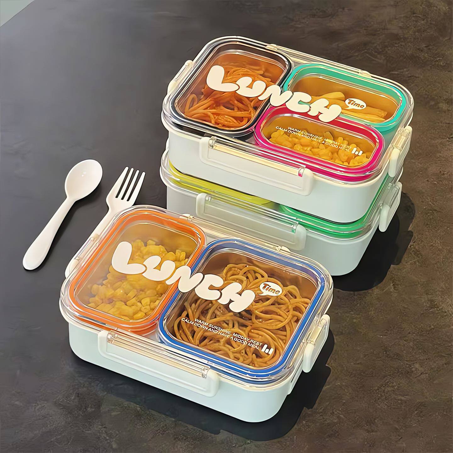 微波炉加热饭盒便当盒保温保鲜上班族分格带盖子餐盒可携式学生带