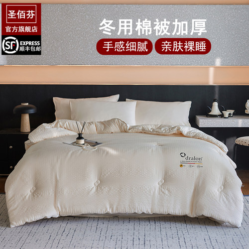 冬用棉被加厚天丝棉德绒被子冬被春秋棉被褥自热保暖被芯四季通用