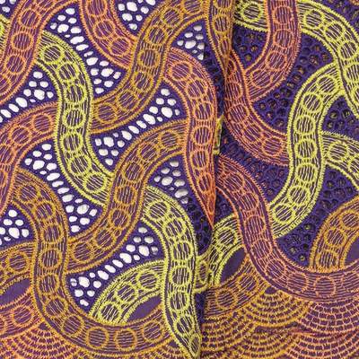 外贸瑞士花边绣花布5码透气面料cotton embroidery lace fabric