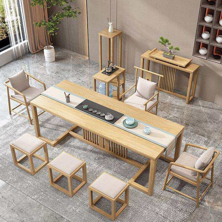 实木大板茶桌木禅意FFK现代简原约办公室茶室茶台泡茶椅组桌合,商业/办公家具,茶台/茶桌,淘宝优惠券,粉丝福利购,淘宝优惠卷