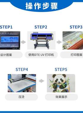 工厂货源DTE三力头防绣UGQ打印覆膜一体机uv平板打刺机PVC印亚克