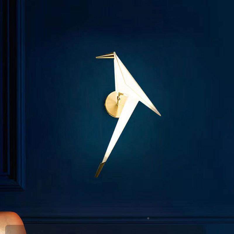 现代简约千纸壁灯创意个鹤性设计折纸鸟壁822灯床餐厅客小厅墙头,家装灯饰光源,壁灯,淘宝优惠券,粉丝福利购,淘宝优惠卷