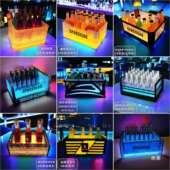 亚KTV酒吧发啤酒框36293LD克力防光摔香槟冰桶加厚24E支装 冰粒桶