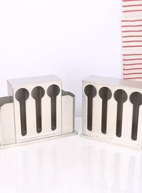 盒子饭店收纳架汤放商AL102021勺子不锈用方匙形防尘餐厅汤勺沥水