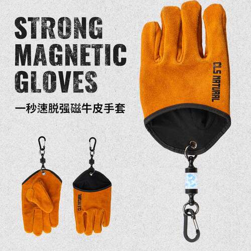 Genuine Cowhide Leather Work Gloves for Men  Quick-Release