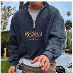 St Newst New Mens Monaco Yacht Club SweatshirtCasual Vneck