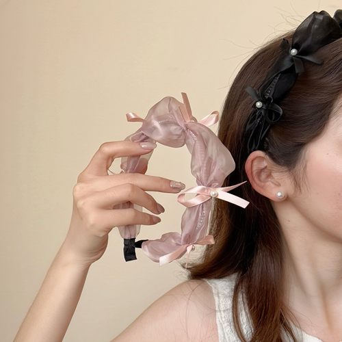 法式甜美气质蝴蝶结发箍