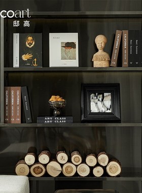 邸高家居 酒店样板间复古软装书房书柜中古装饰摆件 10套组合搭配