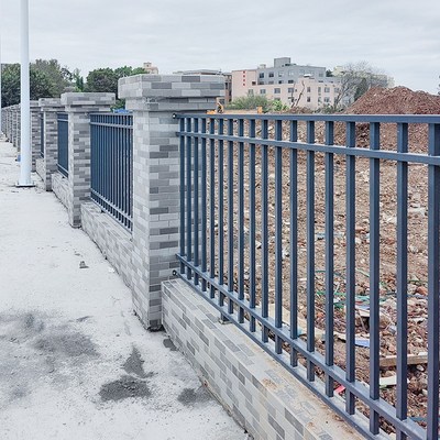 定制围墙护栏铁艺围栏院子别墅学校庭院锌钢外围围栏小院倒刺栅栏