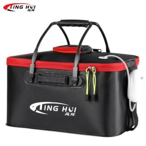 传统钓鱼桶车载鱼箱带q氧泵装鱼箱活鱼箱打氧大号长方形放鱼箱