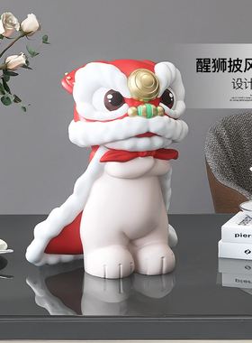 创意醒狮桌面摆件客厅电视柜酒柜装饰品生日礼物送男生乔迁礼品