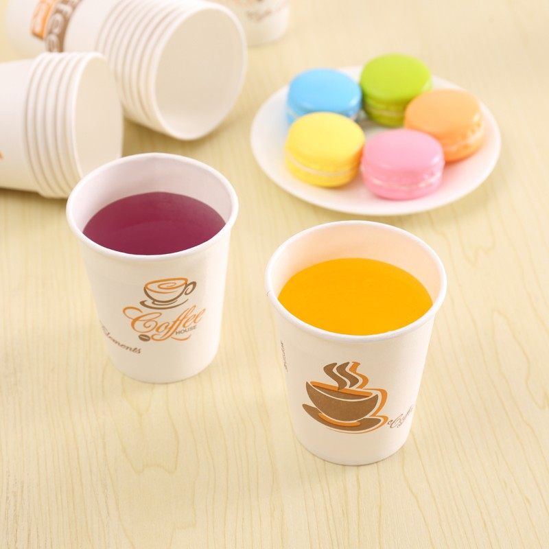 加厚一次性纸杯整箱商务办公家用杯子咖啡环保纸杯水杯500只250mL
