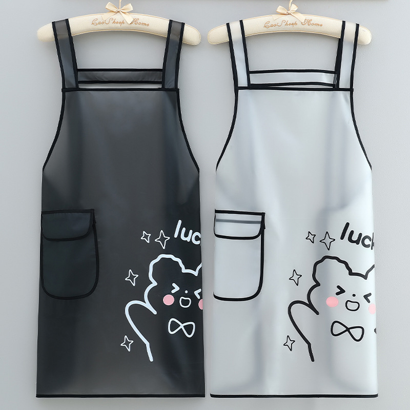 正品简约TPU透明防水防油女围裙