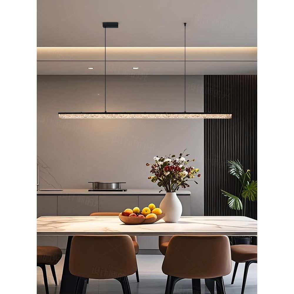 极简餐厅灯吊灯现代简约岛台餐桌灯具意式高级感长条办公室一字灯