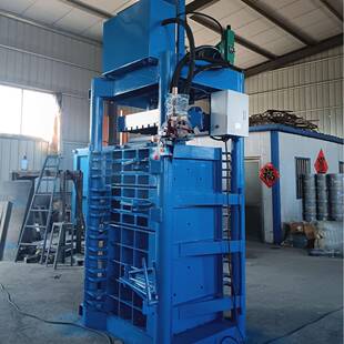 圆柱四开门立式打包机海绵打包机服装碎料压缩打包机