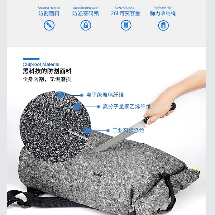 XDDESIGN欧洲防盗防割双肩包防划防割欧洲防偷欧洲旅游图片