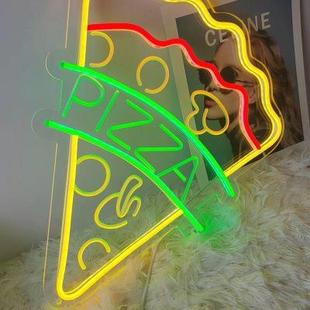 饰灯小吃氛围造型灯餐厅夜市广告发光灯牌led霓虹灯 披萨店PIZZA装