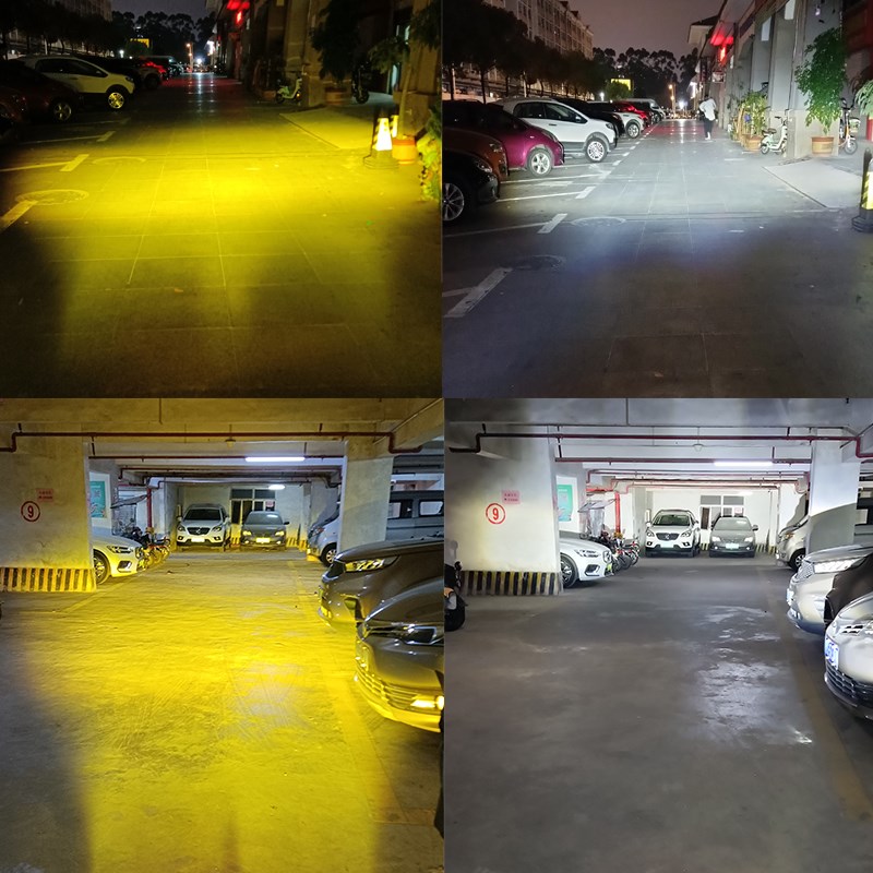 摩托车射灯强光透镜电动车12V72V改装远近光铺路灯超亮聚光LED灯