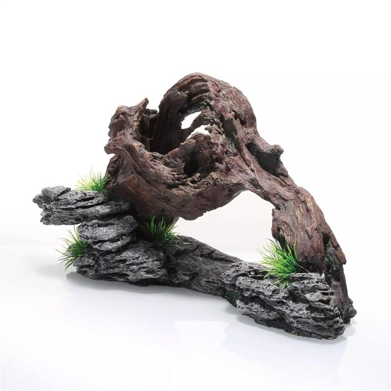 鱼缸造景防真青龙石沉木摆件鱼虾休息躲避洞懒人布景假山工艺品