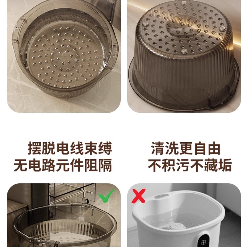 双人泡脚桶家用2026新款泡脚盆儿童过小腿大号养生加宽加深足浴桶