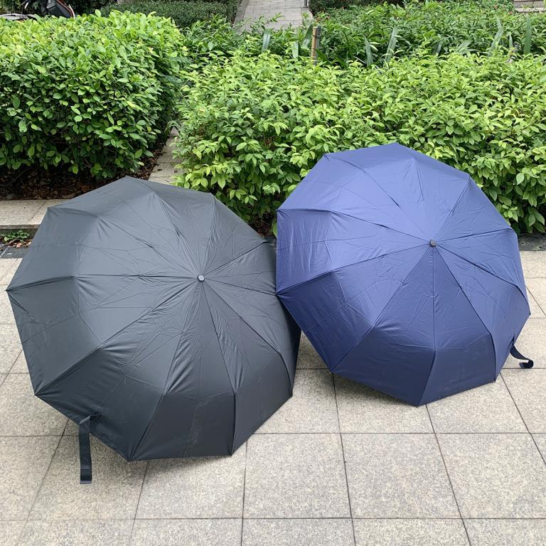 加大伞面12骨一键自开收全自动伞黑胶防晒防紫外线晴雨两用伞男女
