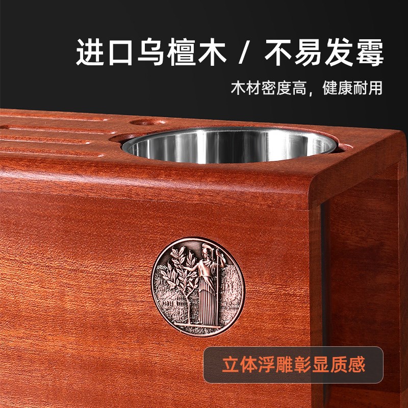 乌檀木刀架2026新款置物架厨房家用实木筷子筒菜刀菜板一体收纳架图片