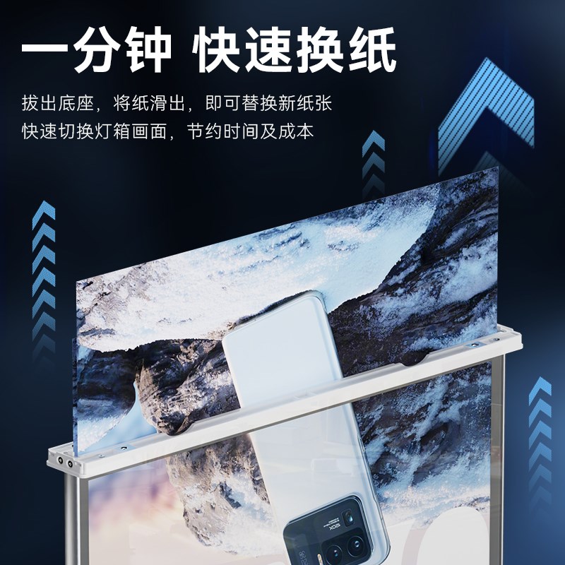 超大屏充电款式桌面灯箱展示牌双面发光维修广告牌吧台价格立式菜图片