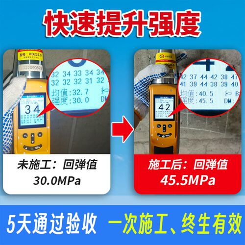 进口混凝土增强剂水泥表面强度提升加强桥梁隧道砼高效回弹加固剂
