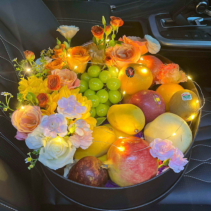 新鲜草莓水果花束礼盒鲜花快递同城配送生日礼物北京上海全国花店