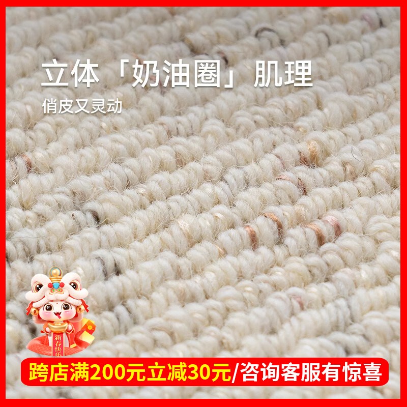 羊毛地毯轻奢高级感客厅卧室床边衣帽间超厚糯彩色沙发茶几地毯垫