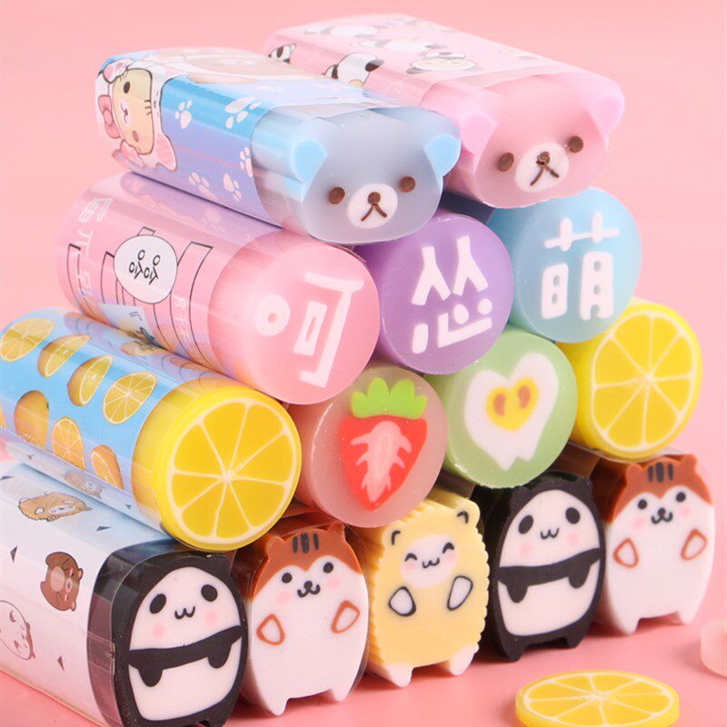 大号卡通橡皮擦小学生专用擦得干净不留痕水果动物象皮韩国创意可