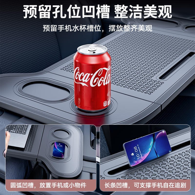 车载小桌板汽车方向盘餐桌车用多功能餐盘写字办公电脑笔记本桌板