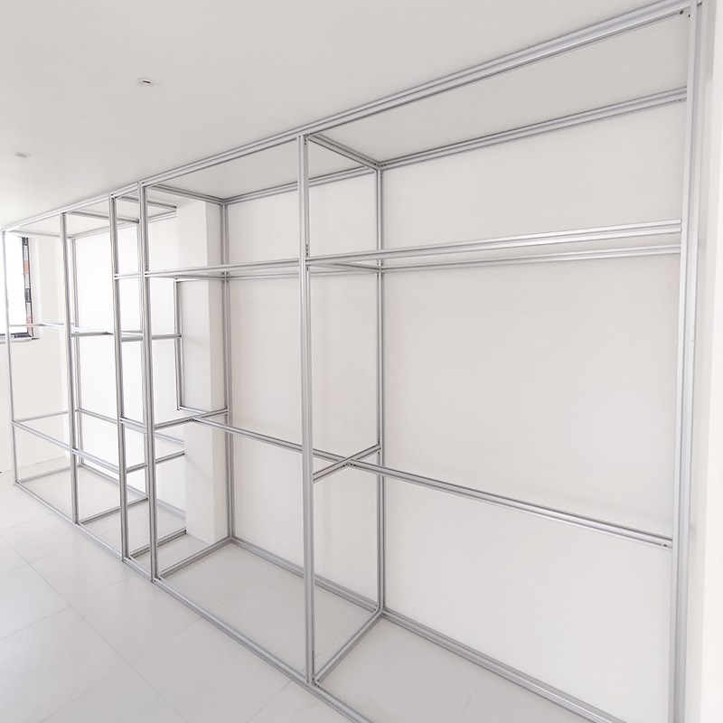 欧标3030铝型材衣柜框架可定制 DIY组装铝合金衣帽架工业用配件