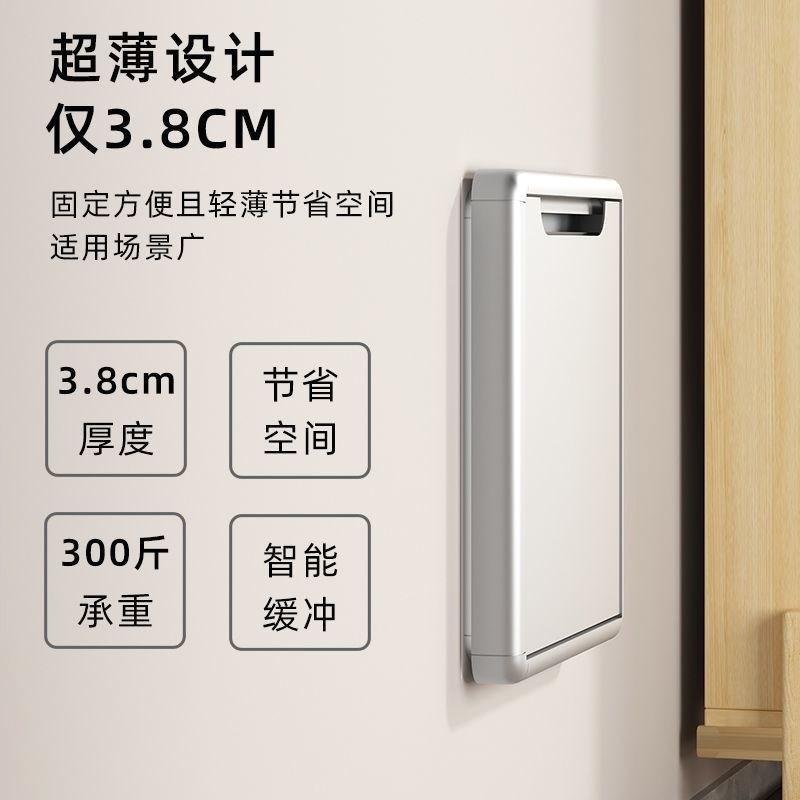 超薄折叠换鞋凳壁挂墙式入户玄关隐形穿鞋凳门口家用脚凳折叠椅子