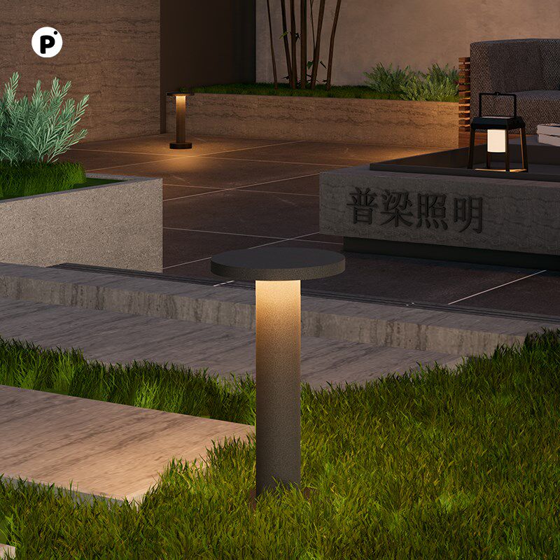 太阳能户外草坪灯防水室外景观庭院灯led圆形小区别墅花园草地灯