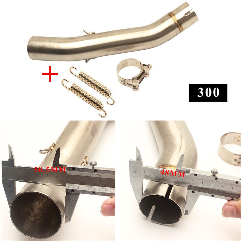 适用改装件贝纳利黄龙600 黄巡bj600 bj300排气管中段不锈钢弯管