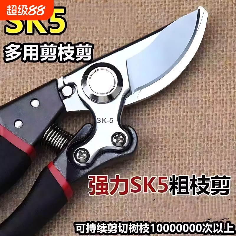 剪树枝专用剪刀园艺果树修枝剪sk5修枝剪子粗枝修花省力剪子园林