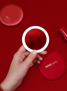 MINE MIRS三代Mini智能化妆镜小镜子女手持发光带灯梳妆led补光镜