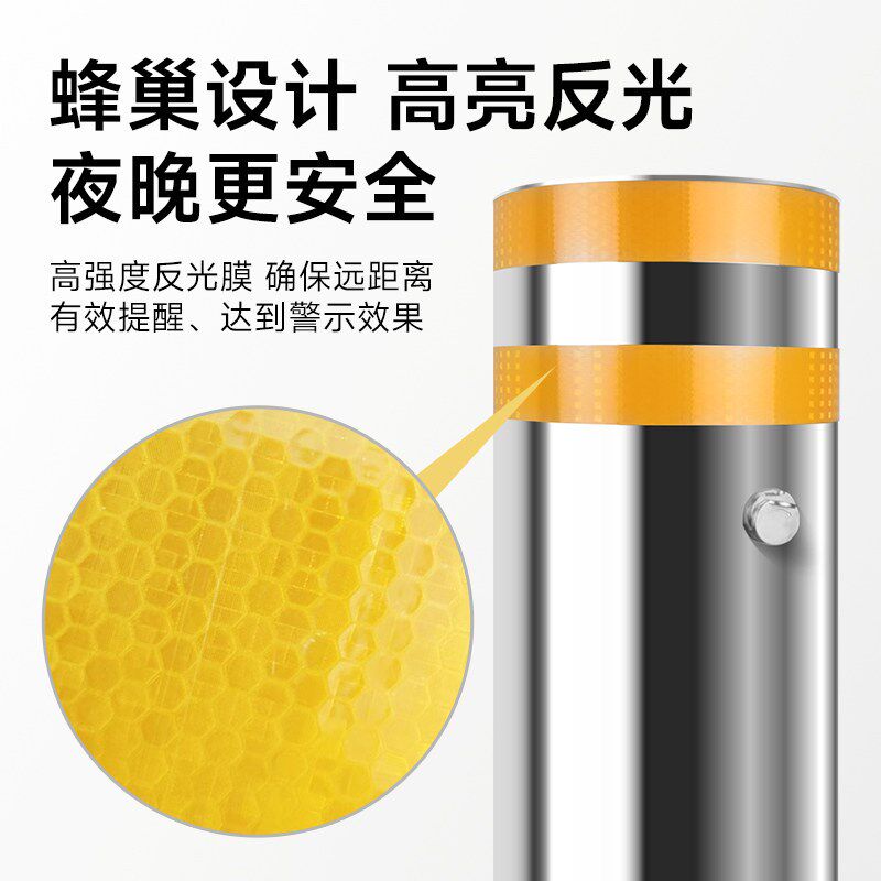 不锈钢停车位地桩防撞柱钢管警示柱固定隔离柱桩路可拆卸止车立柱