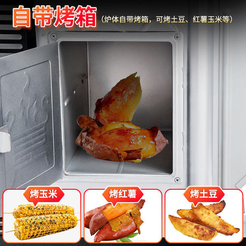 新型柴火气化炉柴煤两用取暖炉家用室内无烟柴火炉特厚新款烤火炉
