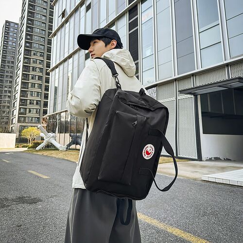大容量帆布旅行包多功能百搭斜挎包户外运动健身包三用学生双肩包