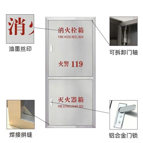 不锈钢消防箱门304/201消防栓箱门消火栓箱门框消防器材箱门面板