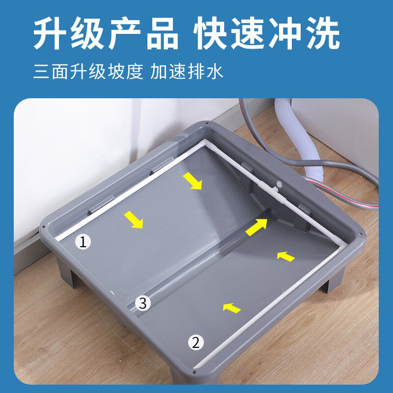 小型犬狗厕所预置喷水管尿盆防踩屎自动中型狗尿盆宠物专用下水道