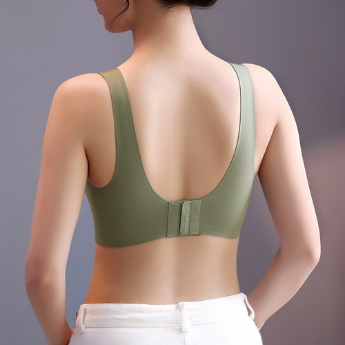 乳胶内衣女夏季无痕美背无钢圈收副乳防下垂聚拢背心果冻运动文胸