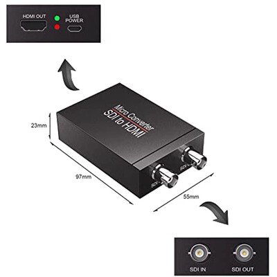 SDI转HDMI转换器摄像机采集卡广播级转显示器屏幕SD3G转超高清108