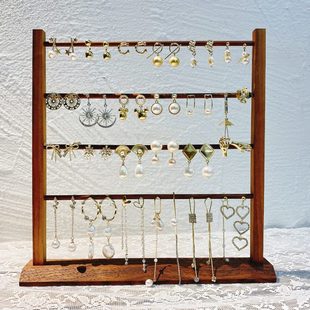 中古风多层耳夹耳钉耳钩耳线展示架耳饰品陈列收纳拍摄道具收纳