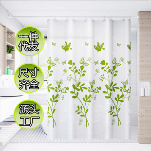 家用卫生间浴帘隔水帘干湿分离防水防霉PEVA浴帘遮光保暖