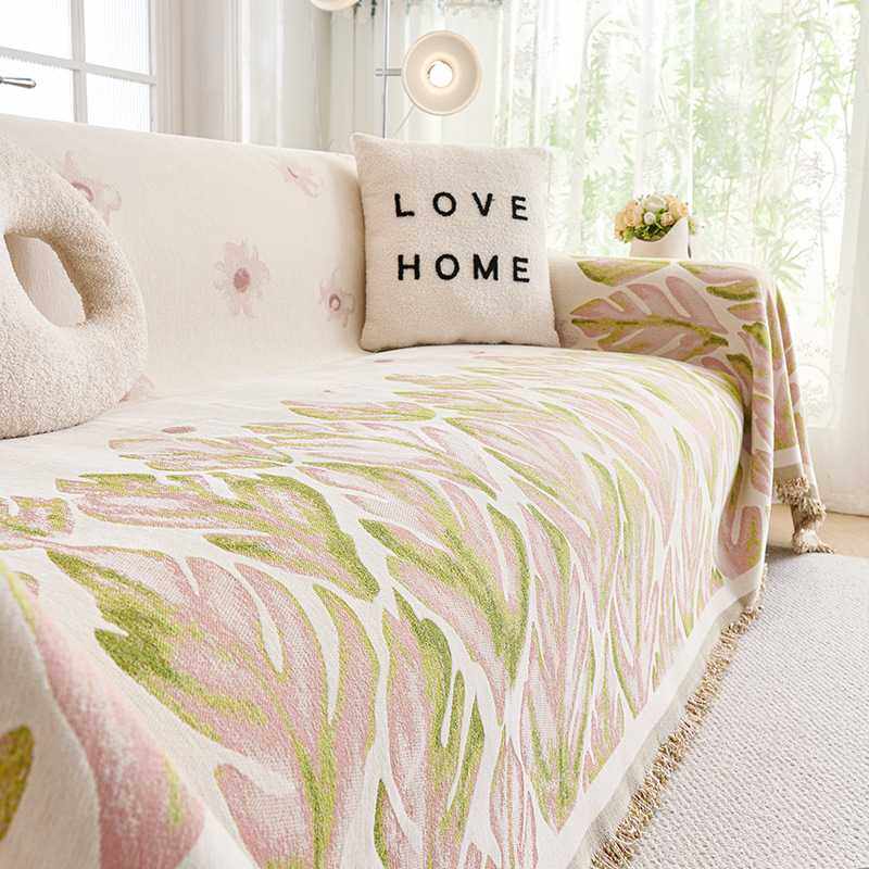 严选四季通用雪尼尔花朵沙发巾现代简约2025一片式全包沙发盖布巾,床上用品,休闲毯/毛毯/绒毯,淘宝优惠券,粉丝福利购,淘宝优惠卷