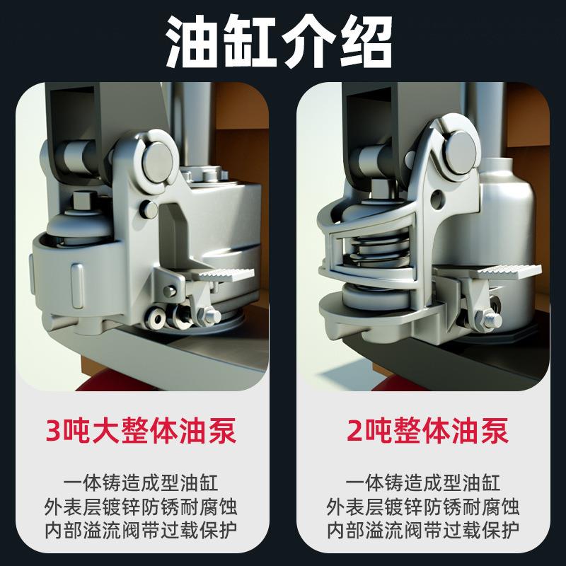 叉手拖ECD动地牛液压车车搬运升降小型车手推车货电动2吨吨5T手拉