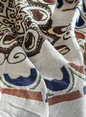 欧单人11427全棉何沙发巾美多功能组合全盖防滑沙发毯几图案床双